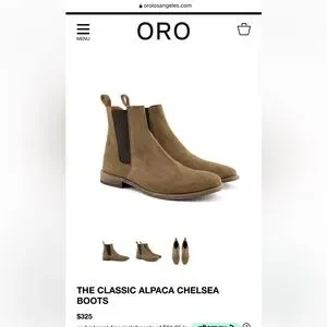 ORO Los Angeles | Shoes | Nwt Oro The Classic Alpaca Chelsea  display picture 3